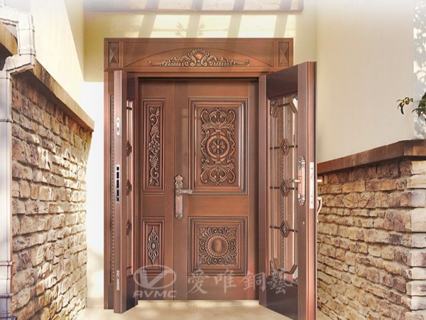 廣東別墅銅門廠家愛唯銅藝——別墅銅門款式“歐風花都”